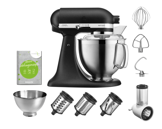 KitchenAid Küchenmaschine 185 Gemüse Set Imperial Schwarz KitchenAid Küchenmaschine 185 Gemüse Set Imperial Schwarz