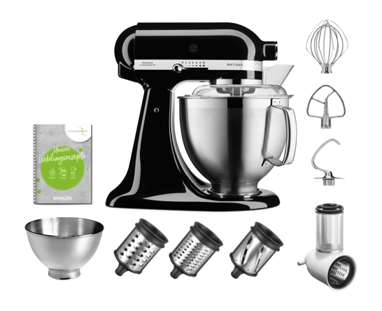 KitchenAid Küchenmaschine 185 Gemüse Set Onyx Schwarz KitchenAid Küchenmaschine 185 Gemüse Set Onyx Schwarz