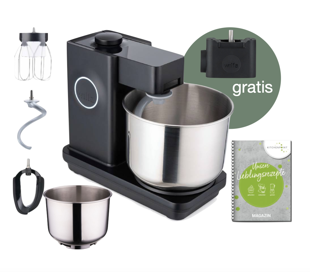 Wilfa Küchenmaschine Probaker  schwarz - Schüssel Set