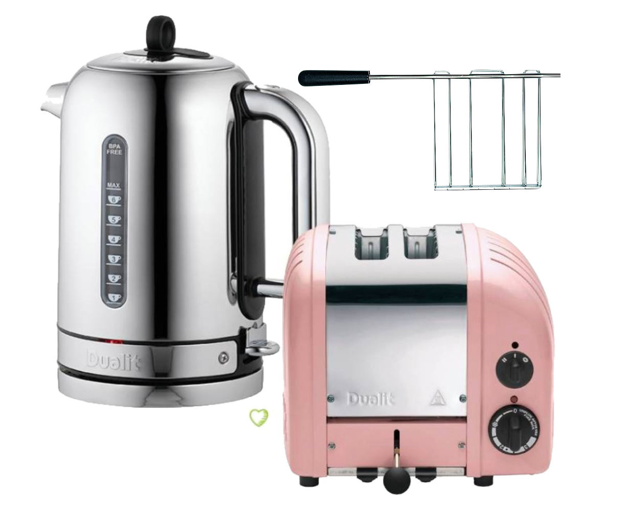 Dualit Classic Toaster 2 Scheiben Pink - Black Week Set