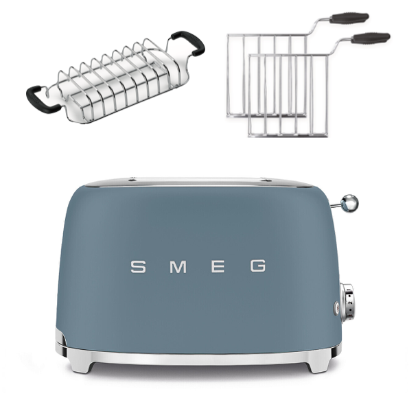 SMEG Toaster TSF01 Storm Blue Komplett Set - TSF01SBMEU - Kitchenpoint.de