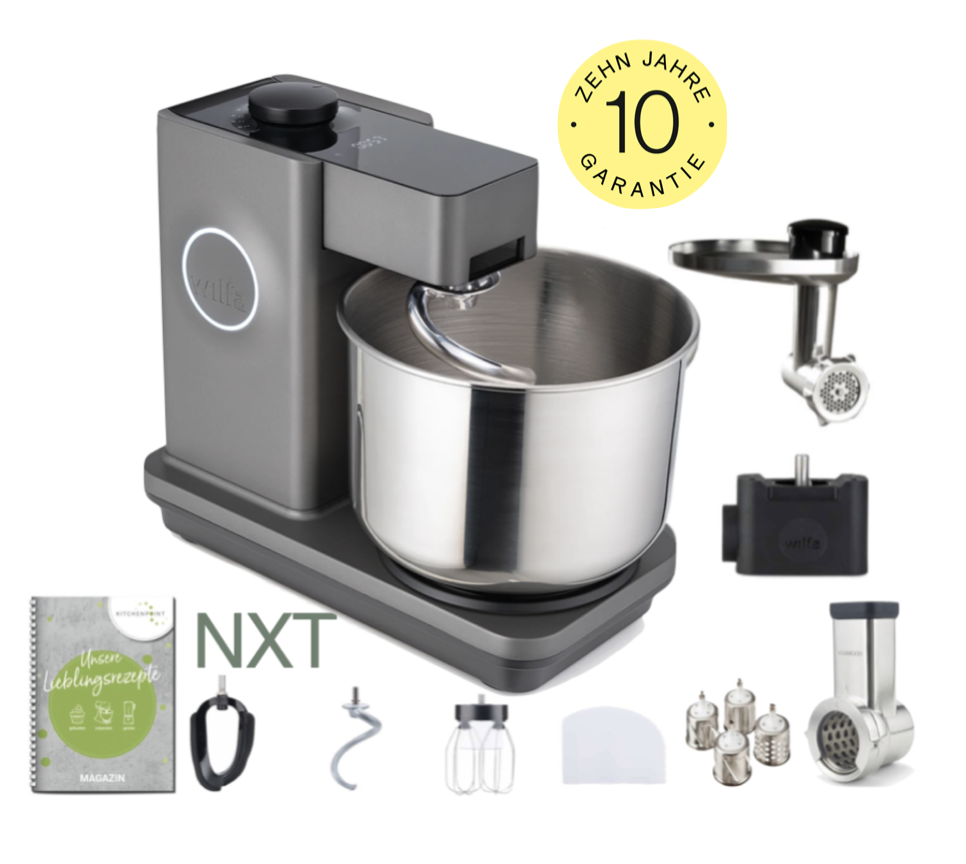 Wilfa Küchenmaschine PROBAKER NXT, Grau - Komplett Set