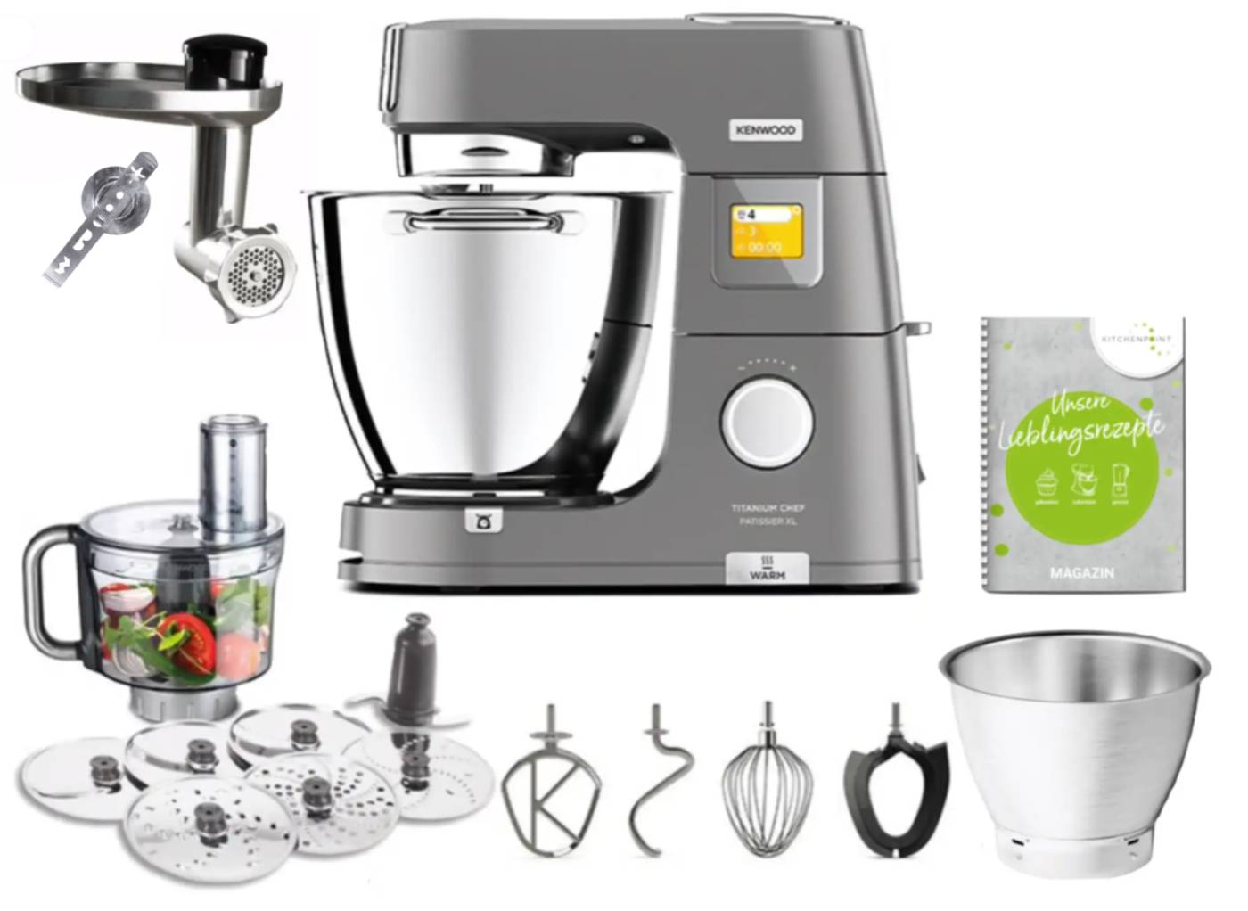 Kenwood Titanium CHEF Patissier XL - Back Set - KWL90.244SI - Kitchenpoint.de