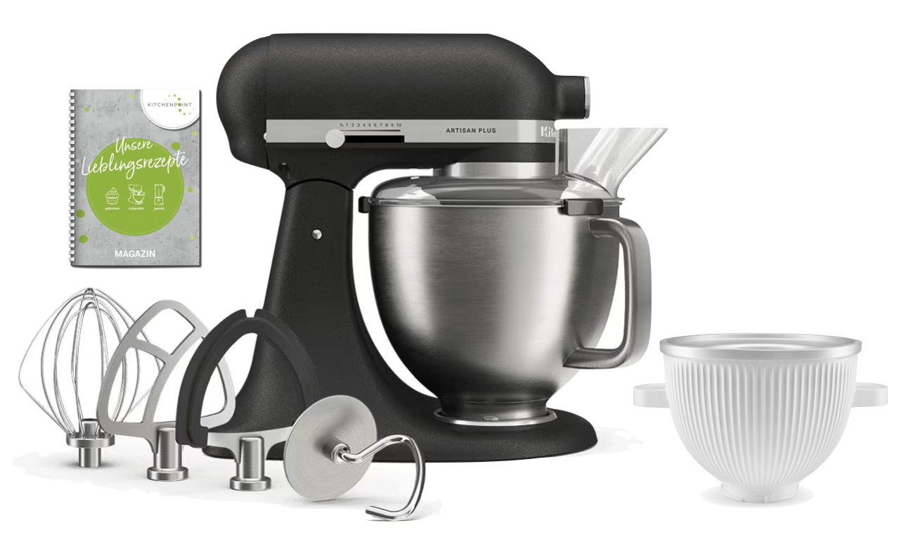 Kitchenaid Set KitchenAid Artisan Plus Eis Set Gusseisen Schwarz - Kitchenpoint