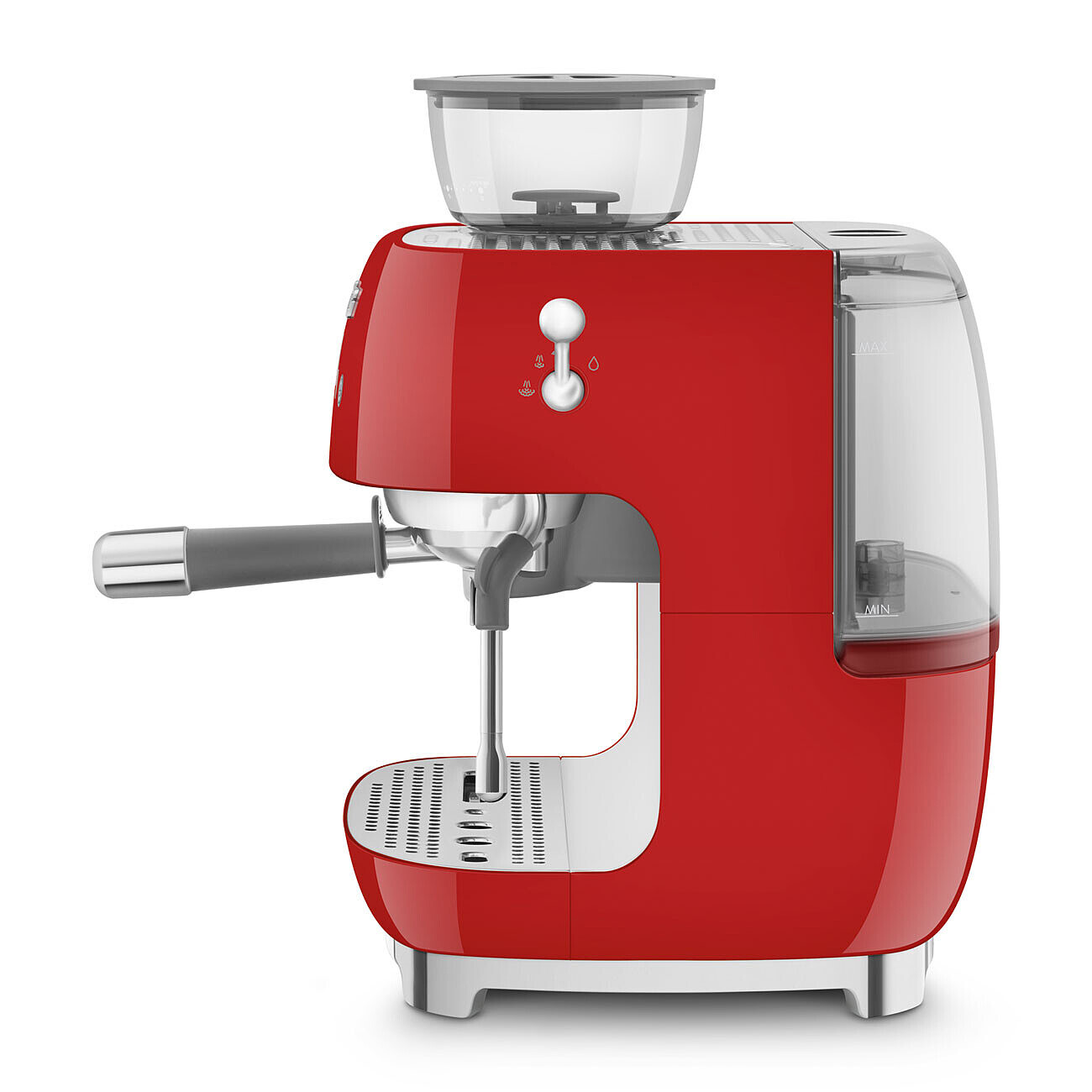 SMEG Espressomaschine mit integrierter Kaffeemühle Rot