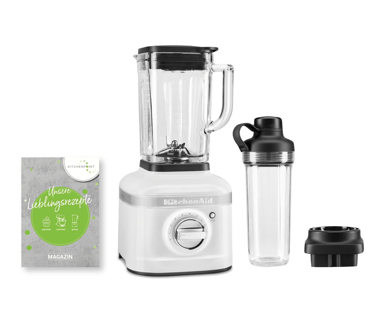KitchenAid ToGo Mixbecher Set Weiß - K400 Blender  KitchenAid ToGo Mixbecher Set Weiß - K400 Blender