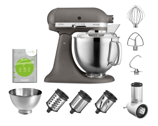 KitchenAid Küchenmaschine 185 Gemüse Set Grau KitchenAid Küchenmaschine 185 Gemüse Set Grau
