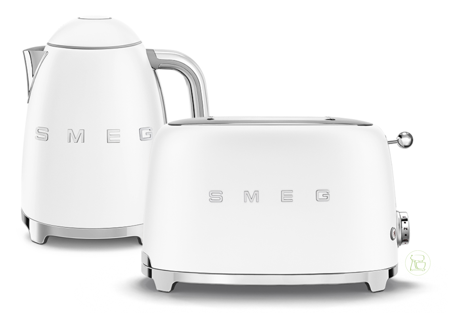 SMEG Wasserkocher - Toaster Set Matt Weiss SMEG Wasserkocher - Toaster Set Matt Weiss