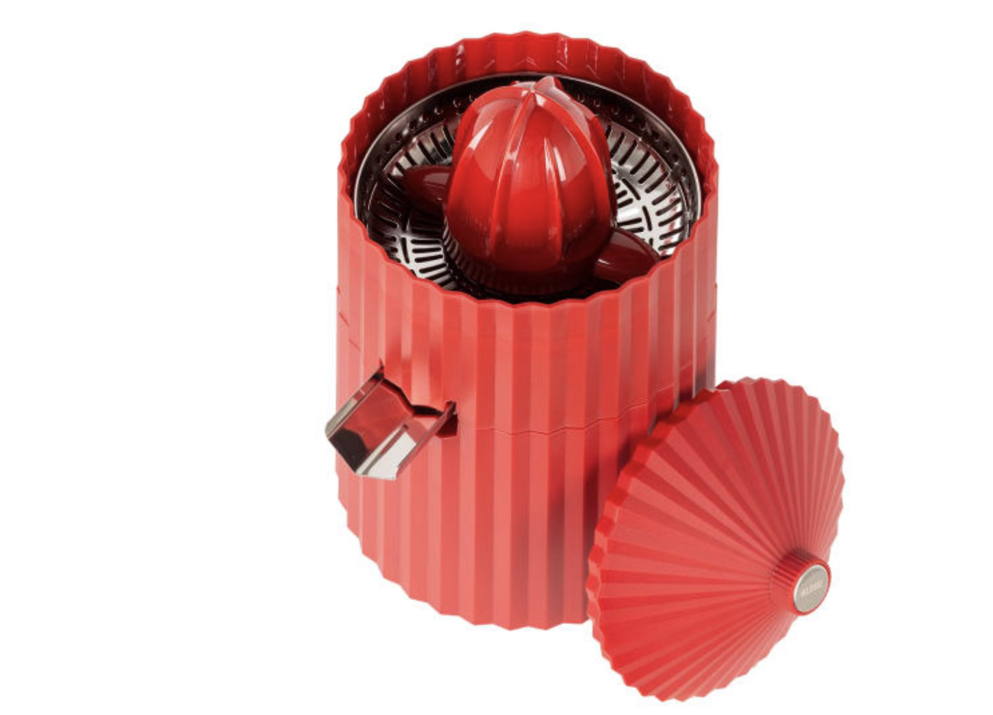 Alessi Plissé Zitruspresse Rot