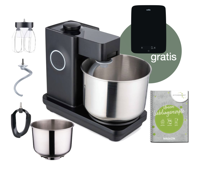 Wilfa Küchenmaschine Probaker schwarz - Schüssel Set - Kitchenpoint.de