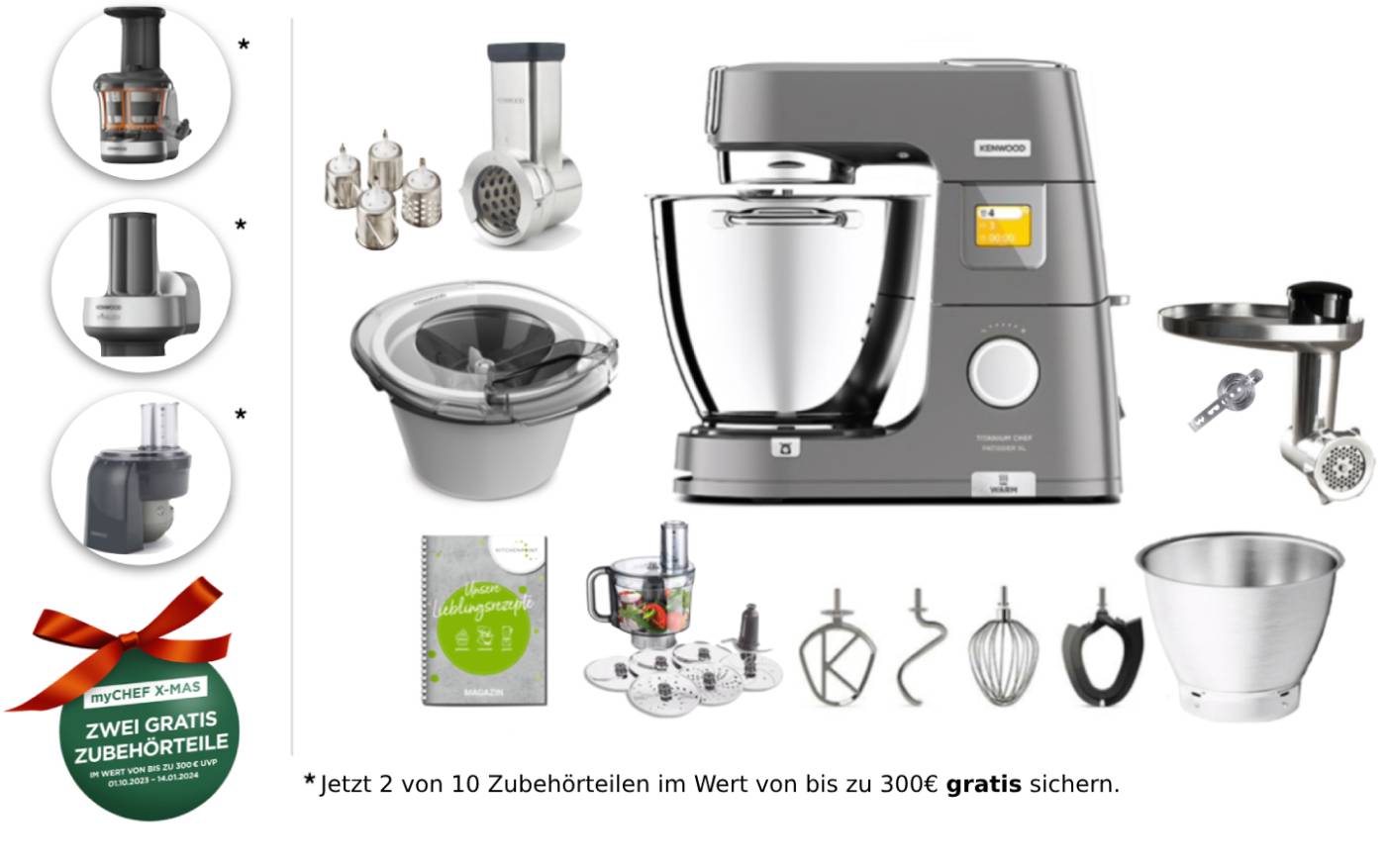 Kenwood Titanium CHEF Patissier XL - Mega Spar Set
