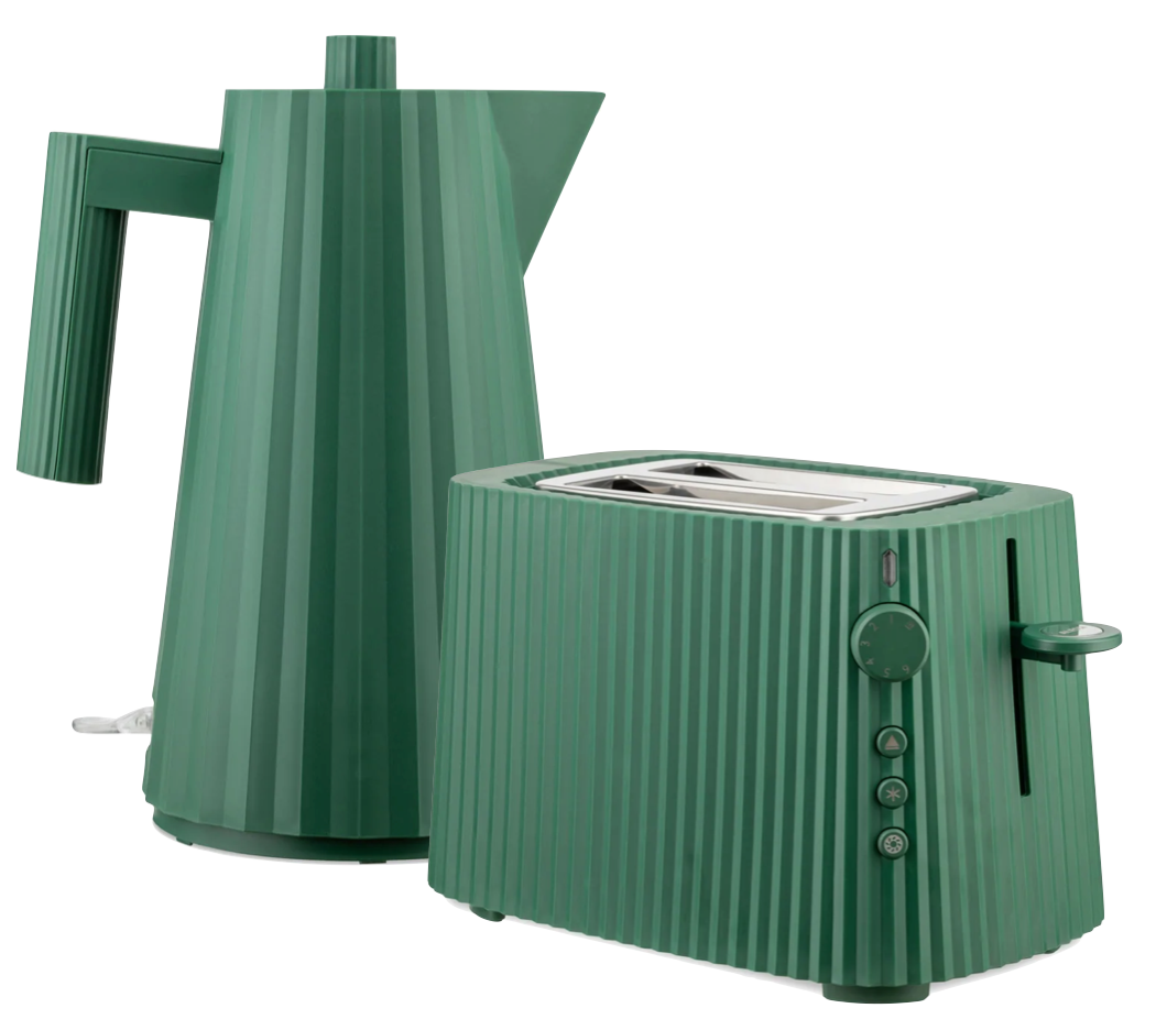 Alessi Plissé  Wasserkocher - Toaster Set Grün  Alessi Plissé  Wasserkocher - Toaster Set Grün