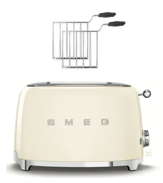 SMEG Toaster TSF01 Creme inkl. Sandwichzange - TSF01CREU - Kitchenpoint.de