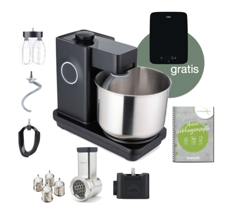 Wilfa Küchenmaschine Probaker schwarz - Gemüse Set - Kitchenpoint.de