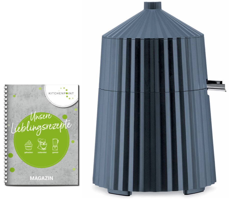 ALESSI Plissé elektrische Zitruspresse Grau