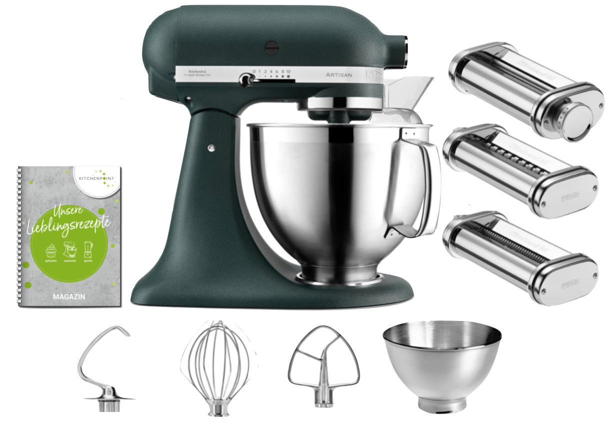 KitchenAid Küchenmaschine 185 Pasta Set Pebbled Palm KitchenAid Küchenmaschine 185 Pasta Set Pebbled Palm