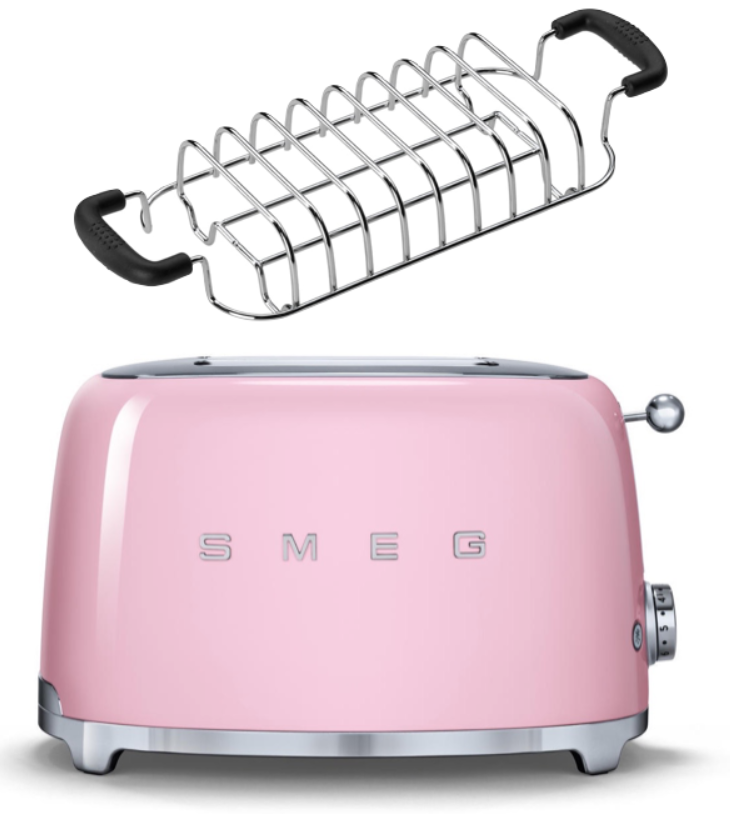 SMEG Toaster TSF01 mit Brötchenaufsatz Cadillac Pink SMEG Toaster TSF01 mit Brötchenaufsatz Cadillac Pink