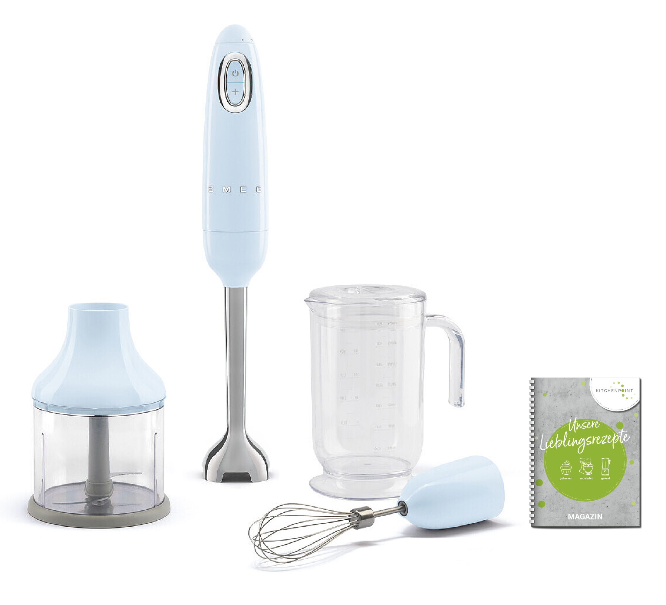 SMEG Stabmixer Set HBF03 Pastellblau