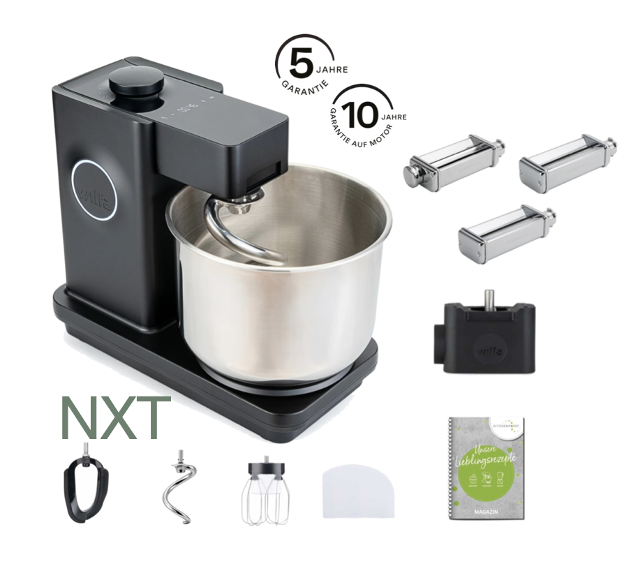 Wilfa Küchenmaschine PROBAKER NXT, Schwarz - Pasta Set