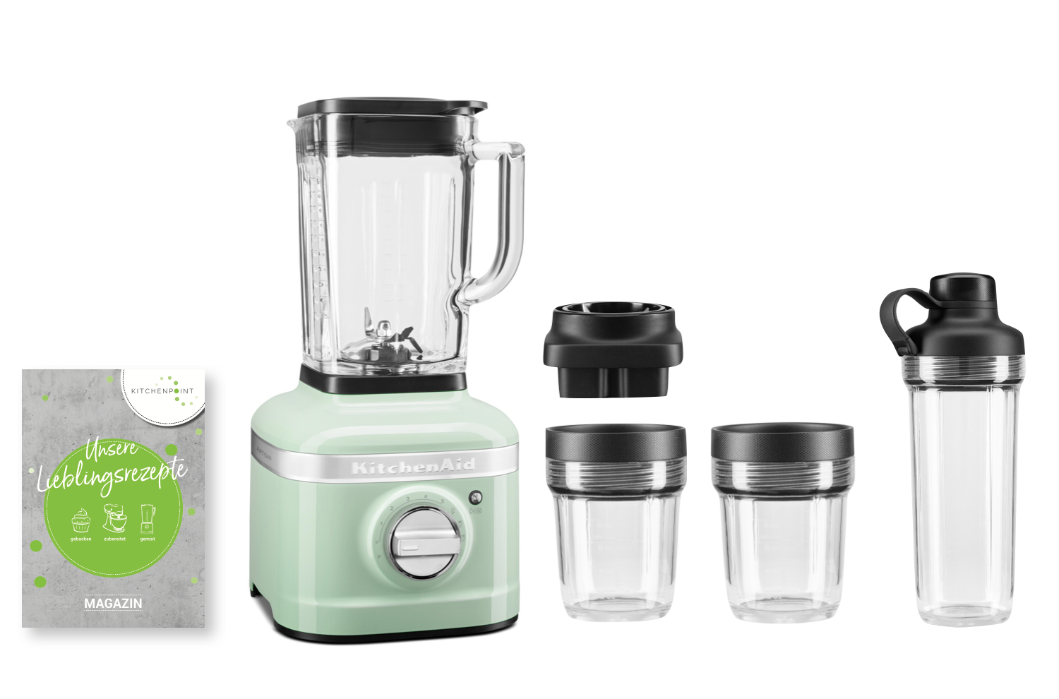 KitchenAid K400 Blender Smoothie Set Pistazie KitchenAid K400 Blender Smoothie Set Pistazie