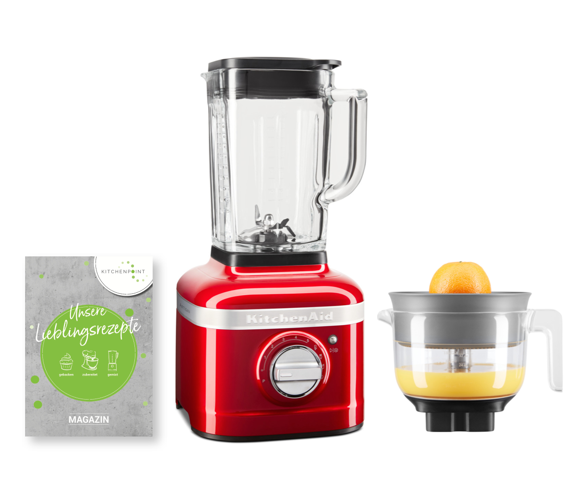 KitchenAid Blender K400 Zitruspressen Set Empire Rot KitchenAid Blender K400 Zitruspressen Set Empire Rot