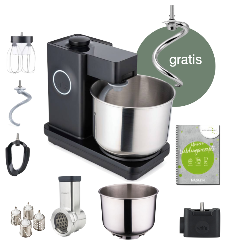 Wilfa Küchenmaschine Probaker schwarz - Gemüse Mega Set