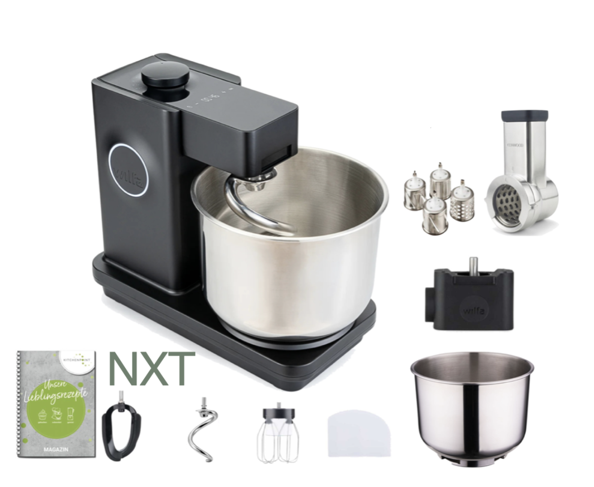 Wilfa Küchenmaschine PROBAKER NXT, Schwarz - Gemüse Mega Set