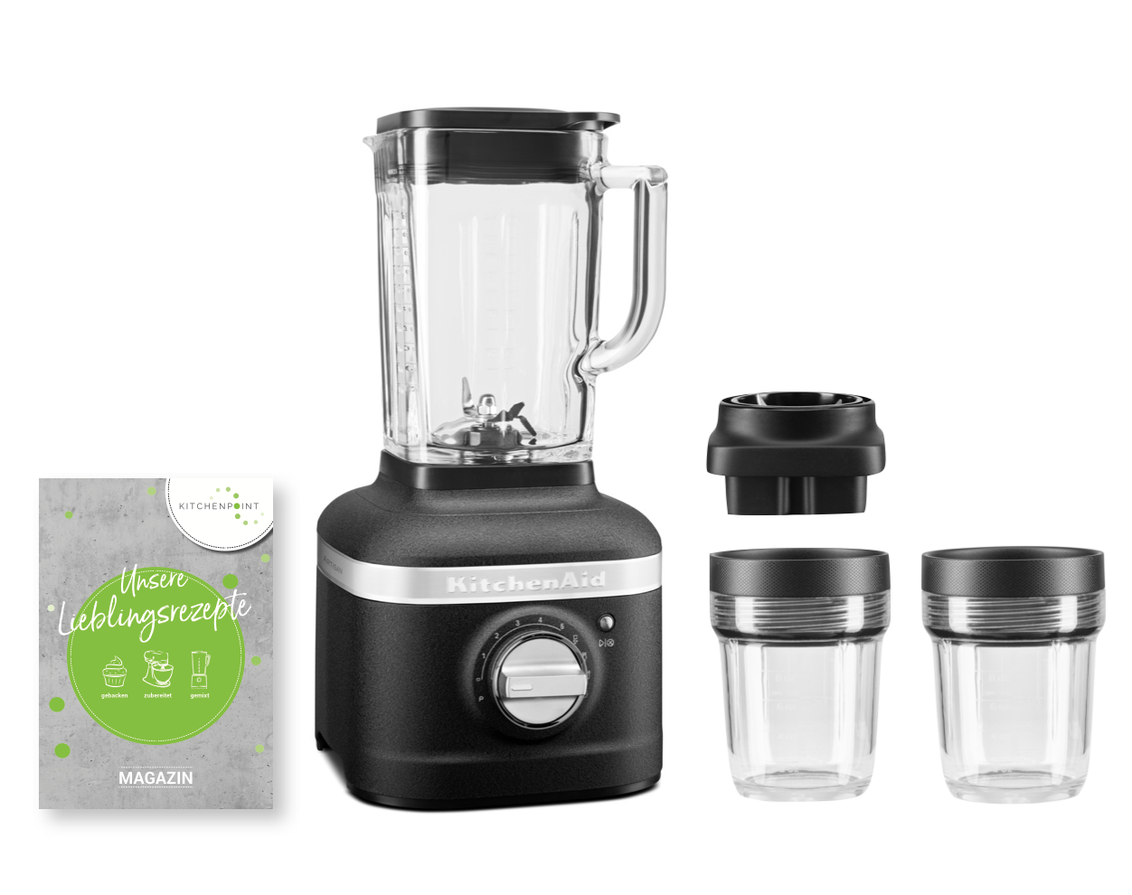 KitchenAid Blender K400 Mixbehälter Set Imperial Gusseisen Schwarz KitchenAid Blender K400 Mixbehälter Set Imperial Gusseisen Schwarz