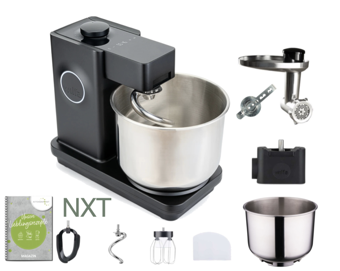 Wilfa Küchenmaschine PROBAKER NXT, Schwarz - Back Mega Set