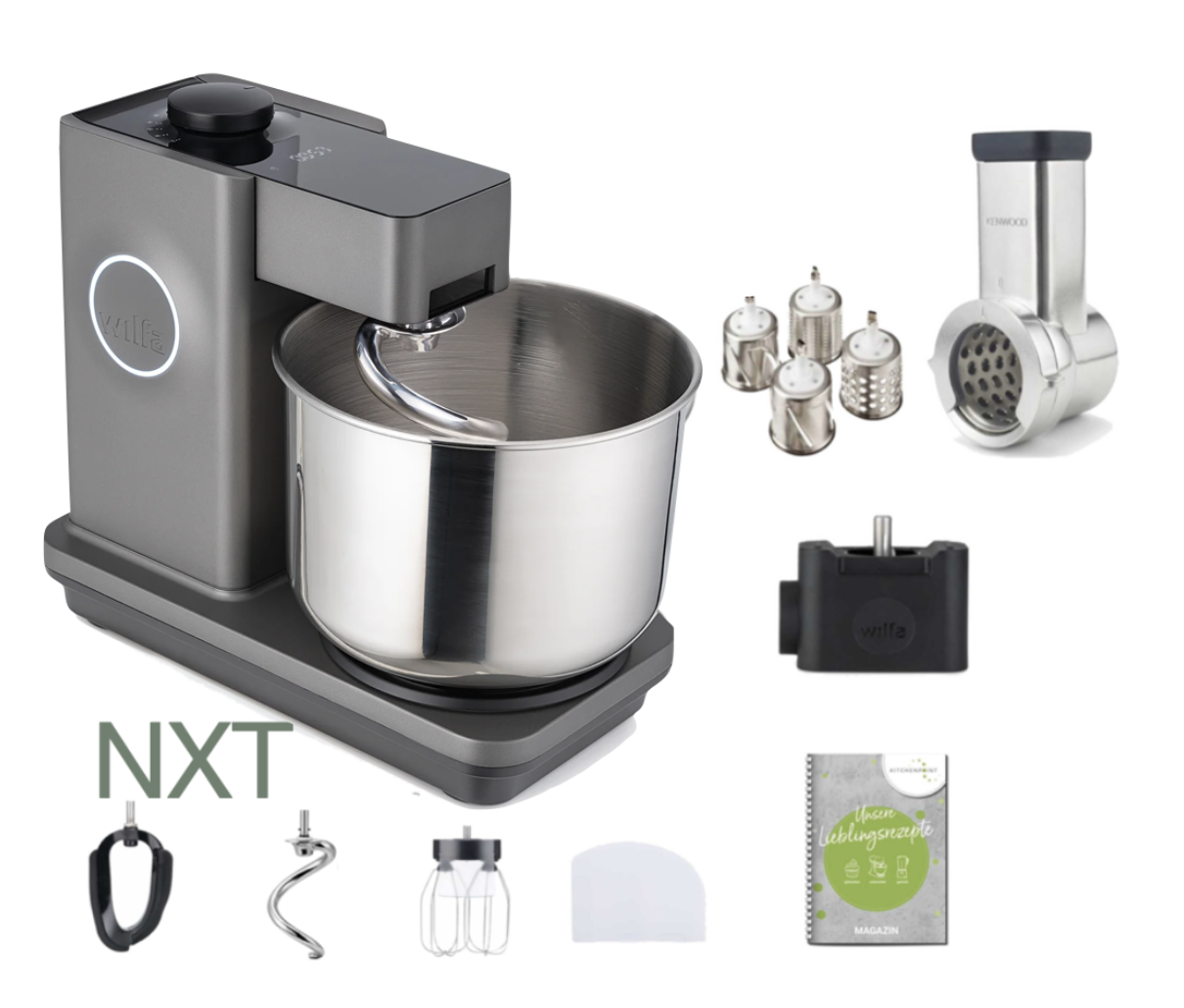 Wilfa Küchenmaschine PROBAKER NXT, Grau - Gemüse Set