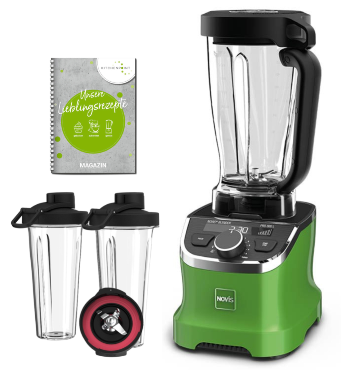 Novis ProBlender 880L mit Starter Set Grün