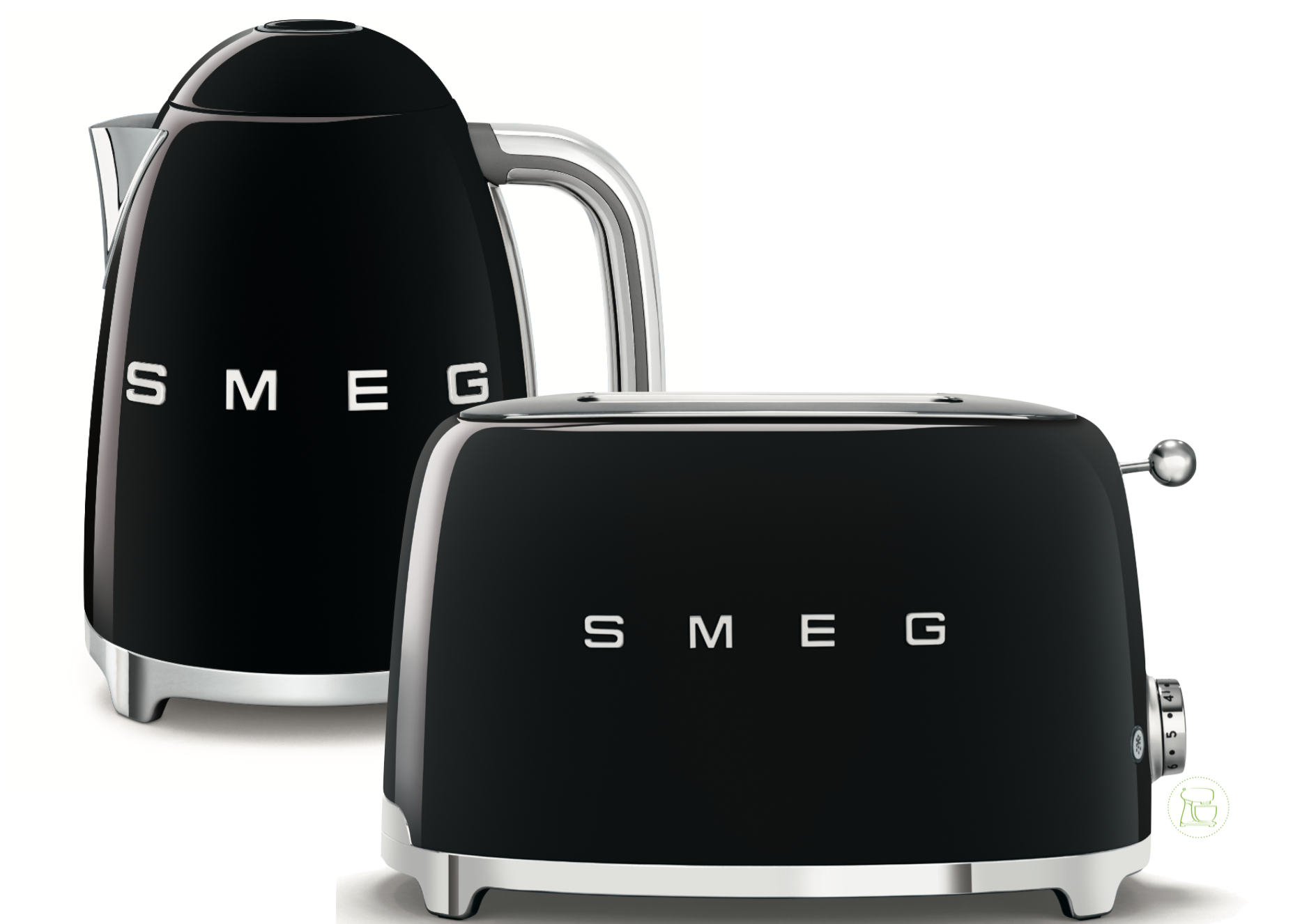 SMEG Wasserkocher - Toaster Set Schwarz