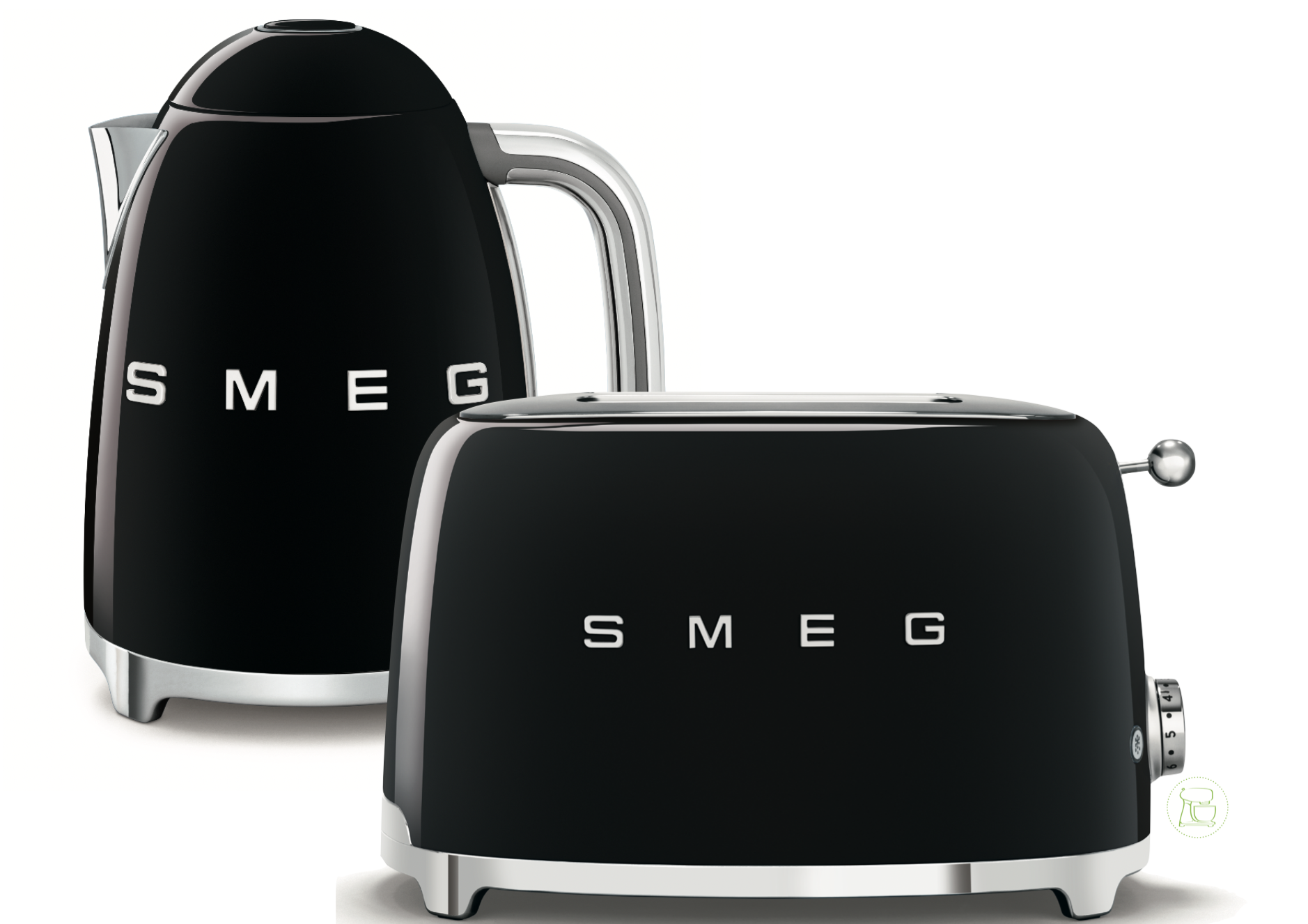 SMEG Wasserkocher - Toaster Set Schwarz SMEG Wasserkocher - Toaster Set Schwarz