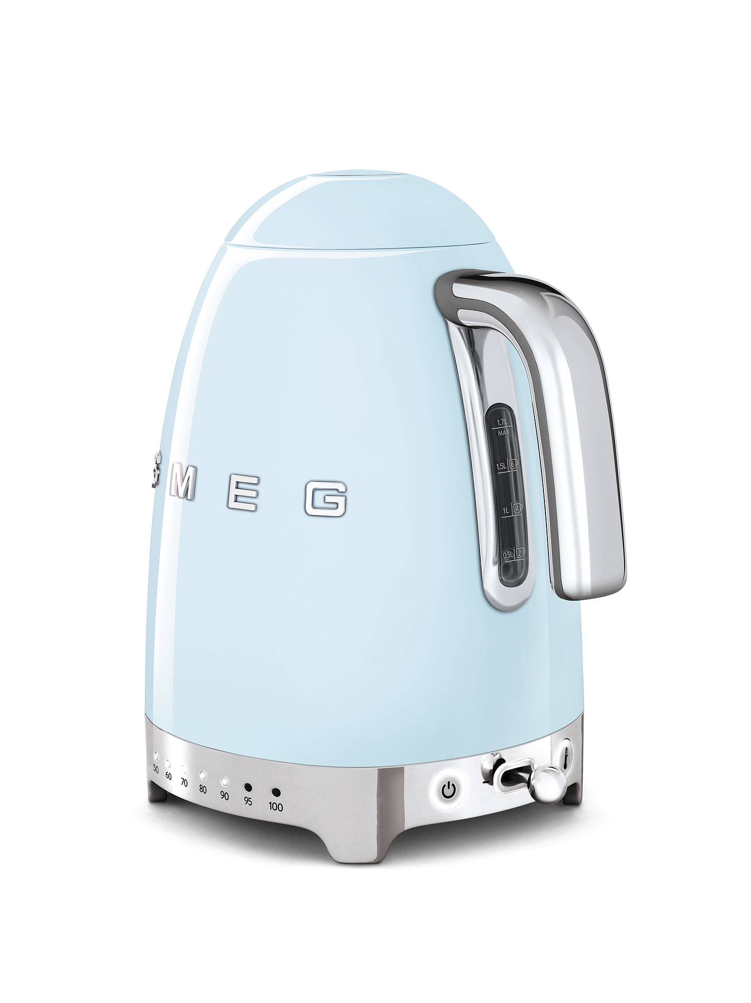 SMEG Wasserkocher  mit Temperaturregelung - Toaster Set Pastellblau