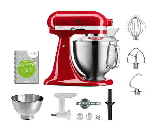 KitchenAid Küchenmaschine 185 Back Set Empire Rot KitchenAid Küchenmaschine 185 Back Set Empire Rot