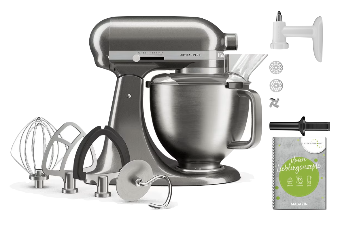 KitchenAid Küchenmaschine Artisan Plus 4,7L MEDAILLON SILBER - Back Set