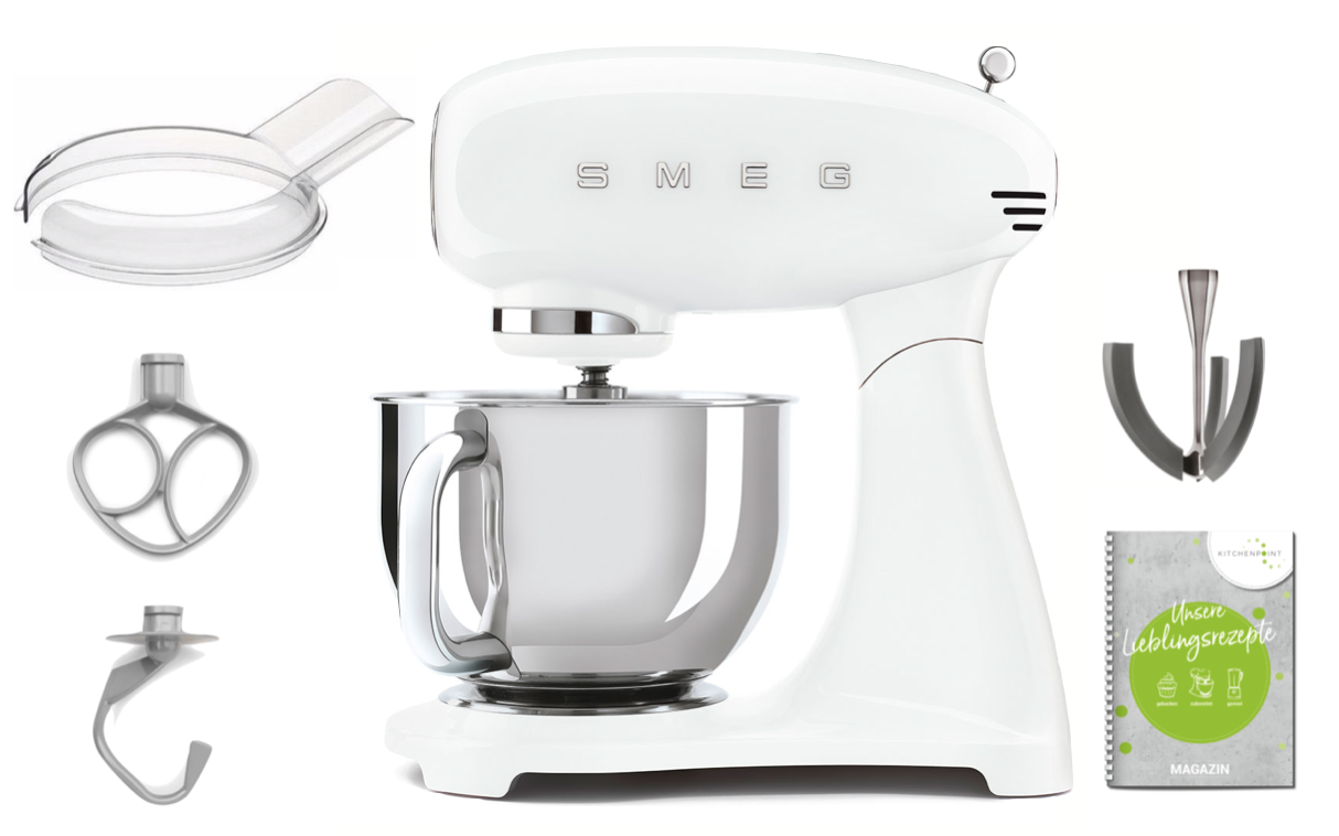 SMEG Küchenmaschine Vollfarbe Weiss SMF03 SMEG Küchenmaschine Vollfarbe Weiss SMF03