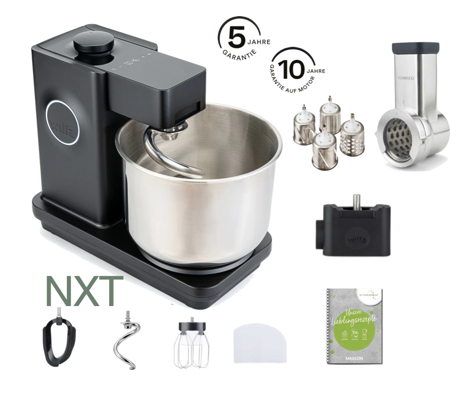 Wilfa Küchenmaschine PROBAKER NXT, Schwarz - Gemüse Set