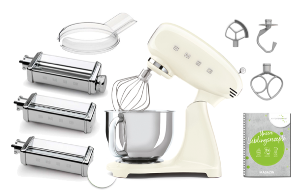 SMEG Küchenmaschine SMF05 Vollfarbe - Pasta Set Creme