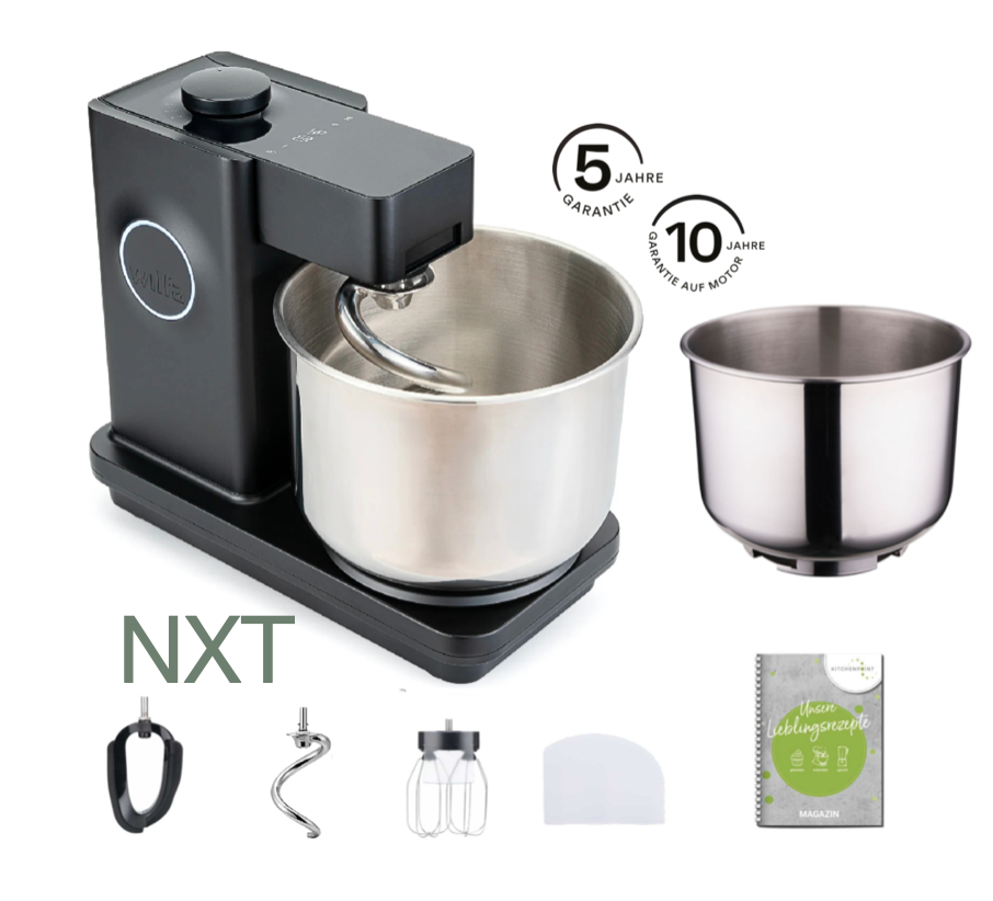 Wilfa Küchenmaschine PROBAKER NXT, Schwarz - Schüssel Set