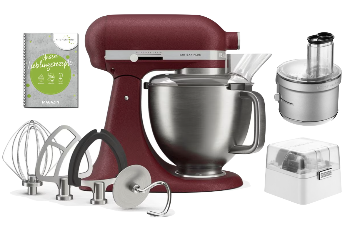 KitchenAid Küchenmaschine Artisan Plus 4,7L SUN DRIED TOMATO - Foodprocessor Set