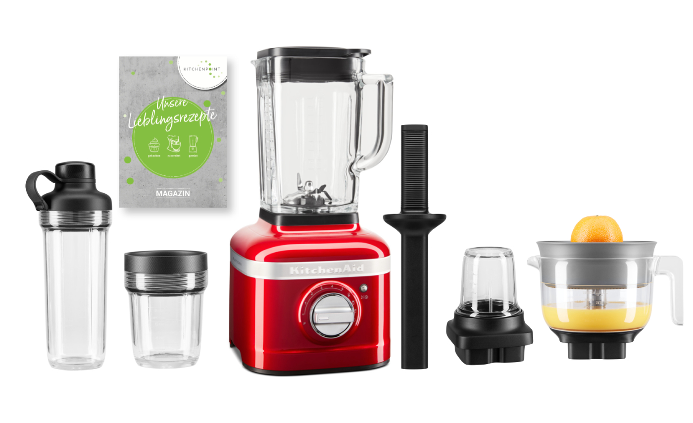 KitchenAid Blender K400 Komplett Set Candy Apple KitchenAid Blender K400 Komplett Set Candy Apple
