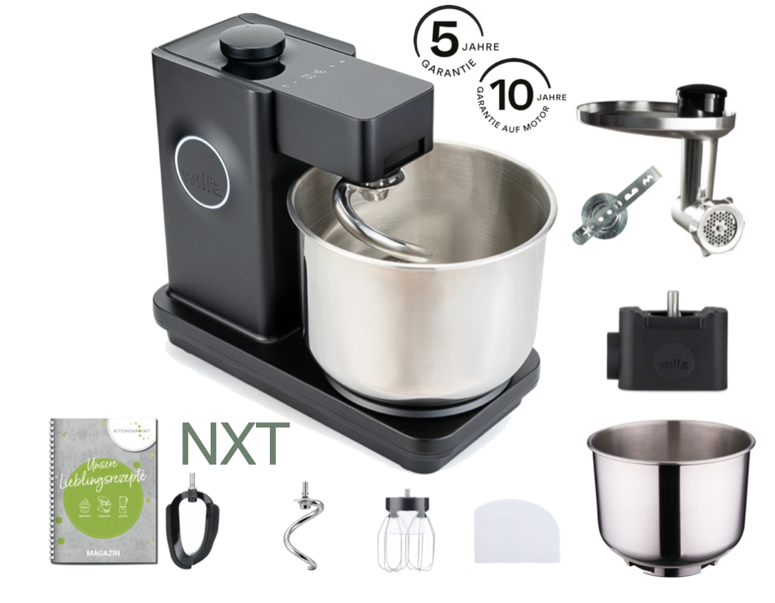 Wilfa Küchenmaschine PROBAKER NXT, Schwarz - Back Mega Set