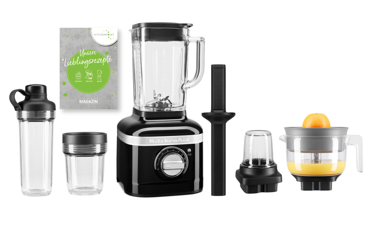 KitchenAid Blender K400 Komplett Set Onyx Schwarz KitchenAid Blender K400 Komplett Set Onyx Schwarz