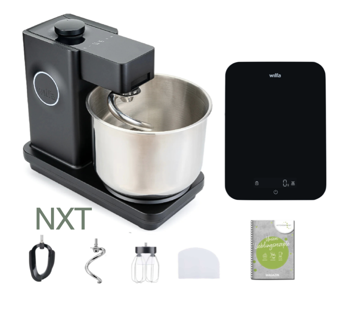 Wilfa Küchenmaschine PROBAKER NXT, Schwarz - Küchenwaagen Set