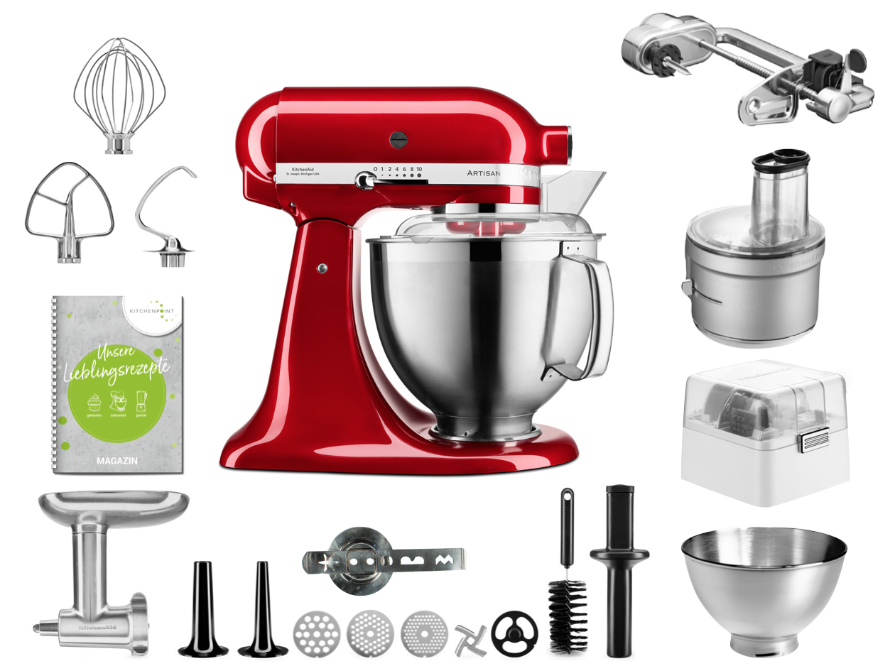 KitchenAid Küchenmaschine 185 Gourmet Set Candy Apple KitchenAid Küchenmaschine 185 Gourmet Set Candy Apple