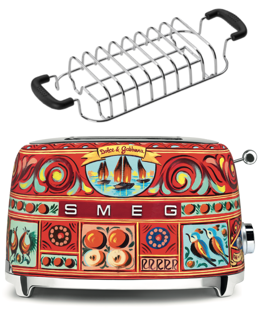 SMEG Toaster TSF01 mit Brötchenaufsatz Dolce & Gabbana