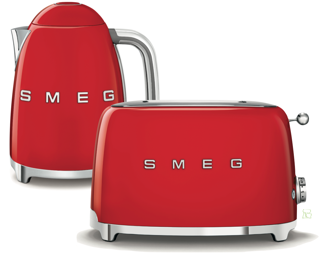 SMEG Wasserkocher - Toaster Set Rot