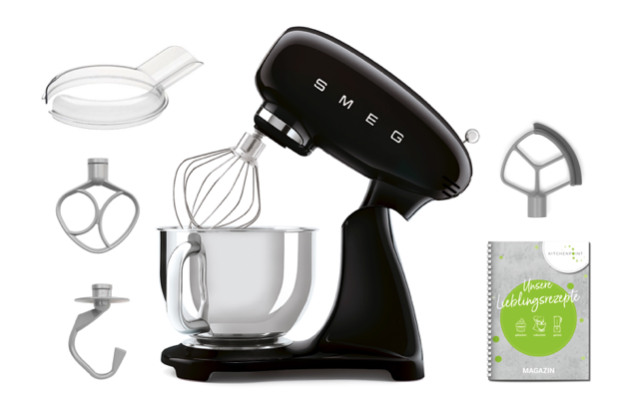 SMEG Küchenmaschine Vollfarbe Schwarz SMF05