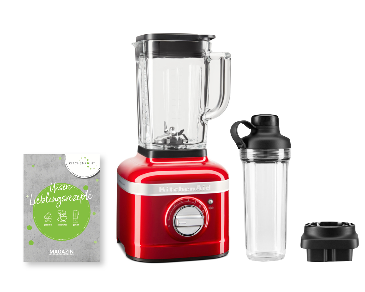 KitchenAid Blender K400 ToGo Mixbecher Set Empire Rot KitchenAid Blender K400 ToGo Mixbecher Set Empire Rot